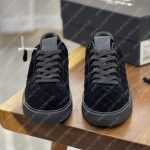 BALMAIN CANVAS B-COURT SNEAKERS BLACK YM1VI288TWCL
