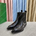 BOTTEGA VENETA SLOUCHY LEATHER CHELSEA BOOTS BLACK 677991V