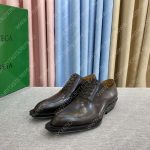 BOTTEGA VENETA BRUSHED LEATHER LACE UP SHOES BROWN 718218V