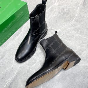 BOTTEGA VENETA LEATHER ANKLE BOOTS BLACK 799801V - Image 4