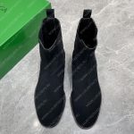 BOTTEGA VENETA SUEDE LEATHER ANKLE BOOTS BLACK 754848V