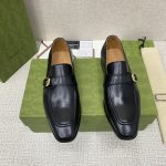 GUCCI SIGNORA MONK STRAP SHOES BLACK M60173