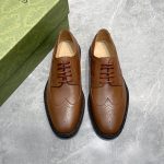 GUCCI MEN'S LACE-UP SHOE BROWN 723694