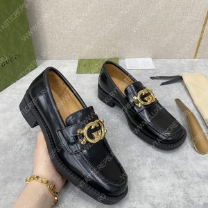 GUCCI LOAFER WITH INTERLOCKING-G BLACK 701791 - Image 3