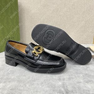 GUCCI LOAFER WITH INTERLOCKING-G BLACK 701791 - Image 5