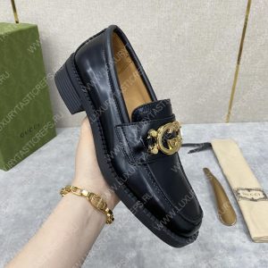 GUCCI LOAFER WITH INTERLOCKING-G BLACK 701791 - Image 6