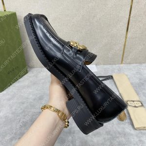 GUCCI LOAFER WITH INTERLOCKING-G BLACK 701791 - Image 8