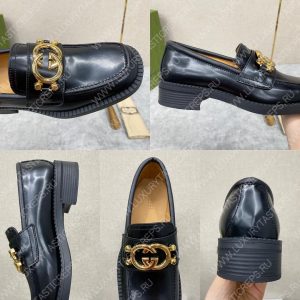 GUCCI LOAFER WITH INTERLOCKING-G BLACK 701791 - Image 9