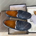 GUCCI MEN'S 1953 HORSEBIT LOAFERWITH G WEB DARK GREY 307929