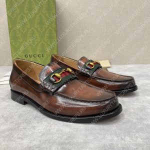 GUCCI LOAFER WITH HORSEBIT BROWN 655579 - Image 4