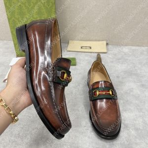 GUCCI LOAFER WITH HORSEBIT BROWN 655579 - Image 5