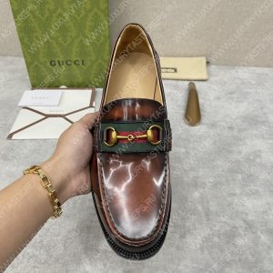 GUCCI LOAFER WITH HORSEBIT BROWN 655579 - Image 6