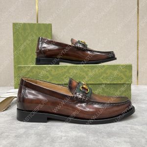 GUCCI LOAFER WITH HORSEBIT BROWN 655579 - Image 8