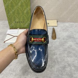 GUCCI LOAFER WITH HORSEBIT BLUE 655579 - Image 6