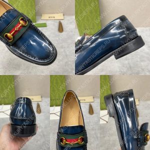 GUCCI LOAFER WITH HORSEBIT BLUE 655579 - Image 9