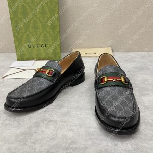 GUCCI LOAFER WITH HORSEBIT GREY 655579 - Image 3