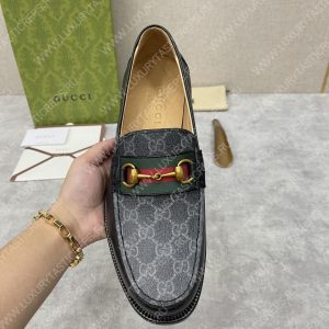 GUCCI LOAFER WITH HORSEBIT GREY 655579 - Image 6