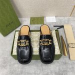 GUCCI NADELINE INTERLOCKING-G MULE BLACK 723668
