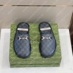 GUCCI HORSEBIT SLIPPER GRAPHITE 749908