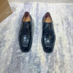 CHAMBELISS DERBIES ALLIGATOR LEATHER OXFORDS BLACK 3230309