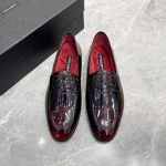 D&G CALFSKIN LOAFERS VINE RED A50506A103780999
