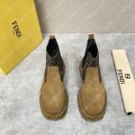FENDI CHELSEA BOOTS LIGHT BROWN 7U1446AK