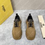 FENDI LACE-UPS LIGHT BROWN 7L1459AD