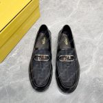 FENDI O'LOCK DRIVING LOAFERS BLACK 7D1561A