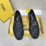 FENDI O'LOCK DRIVING LOAFERS BLACK 7D1561AJZ