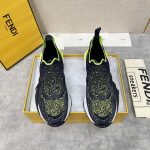 FENDI FLOW LOW TOPS WHITE AND GREEN 7E1392AJZHF1HGR