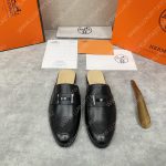 HERMES MULES BLACK H231745