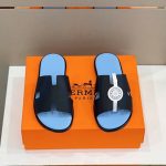 HERMES IZMIR SANDAL BLUE AND BLACK H221482