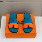 HERMES IZMIR SANDAL ORANGE AND BLUE H041657