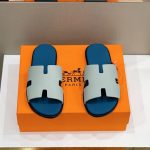 HERMES IZMIR SANDAL VRET TOUNDRA AND BLUE H220765