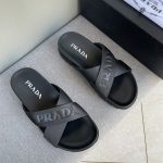 PRADA LEATHER SANDAL BLACK 2X2471