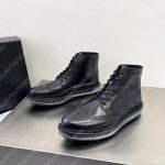 PRADA BROGUE DERBY ANKLE BOOTS BLACK 2TE127