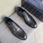 PRADA BRUSHED LEATHER DERBY SHOES BLACK 2EB1746