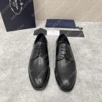 PRADA SAFFIANO OXFORD SHOES BLACK 2EB172