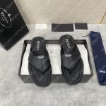PRADA LEATHER SANDALS BLACK 2Y3028