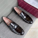 SALVATORE  FERRAGAMO PENNY LOAFER DARK BROWN 021664