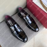 SALVATORE FERRAGAMO MOCCASIN WITH GANCINI ORNAMENT BLACK 021688