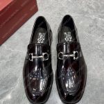 SALVATORE FERRAGAMO MOCCASIN WITH GANCINI ORNAMENT BURGUNDY 0216667