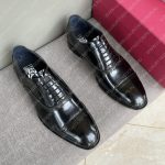 SALVATORE FERRAGAMO PLAIN TOE OXFORD BLACK 02C397