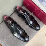 SALVATORE FERRAGAMO PLAIN TOE OXFORD DARK BROWN 02C397