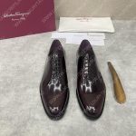 SALVATORE  FERRAGAMO PLAIN TOE OXFORD POMEGRANATE/BLACK/PALISSANDRO 02B482