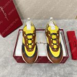 SALVATORE FERRAGAMO UNISEX SNEAKERS YELLOW/BROWN 0302982