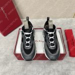 SALVATORE FERRAGAMO UNISEX SNEAKERS BLACK/GREY 0387682