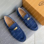 TOD'S CASUAL LEATHER SHOES BLUE 3412TOD