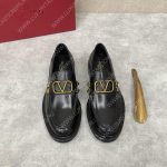 VALENTINO VLOGO SIGNATURE CALFSKIN LOAFER BLACK 3Y2S0G89