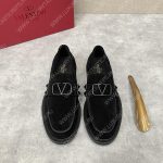 VALENTINO V LOGO PVD FINISH LOAFERS BLACK 3Y2S0G0